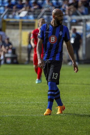 06.04.2024, Football 3rd division, Season 2023/24, Matchday 32: Waldhof Mannheim vs SpVgg Unterhaching (6:1) . Picture: Terrence Boyd (13, Waldhof Mannheim)