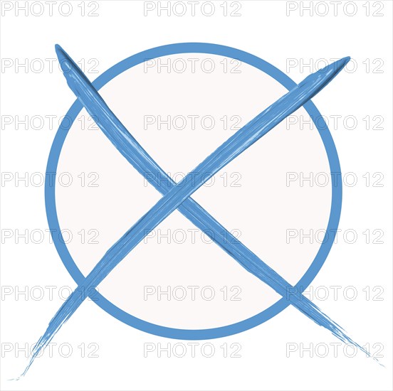 Blue voting cross