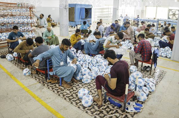 Anwar Khawaja Industries PVT. LTD produces footballs for the Bundesliga, among others. Sialkot, 23.08.2024. Photographed on behalf of the Federal Ministry for Economic Cooperation and Development