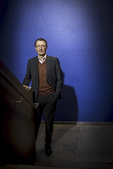 Karl Lauterbach (SPD), Federal Minister of Health, photographed in the stairwell of the Federal Ministry of Health during an interview