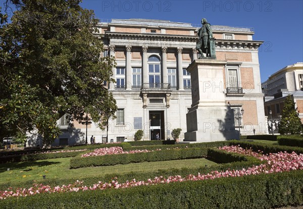 Puerte Murillo entrance to Museo del Prado, museum art gallery, Madrid, Spain, Europe