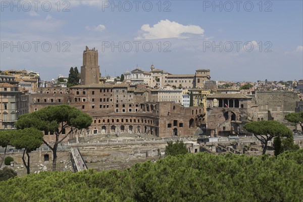 View from Monumento Vittorio Emanuele II, Piazza Venezia, Rome, Italy, Europe