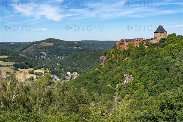 Nideggen Castle, above the Rur Valley, keep, Eifel, North Rhine-Westphalia, Germany, Europe