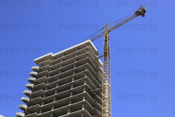 Addis Ababa, city centre, shell and crane, high-rise building, office building, Ethiopia, Africa