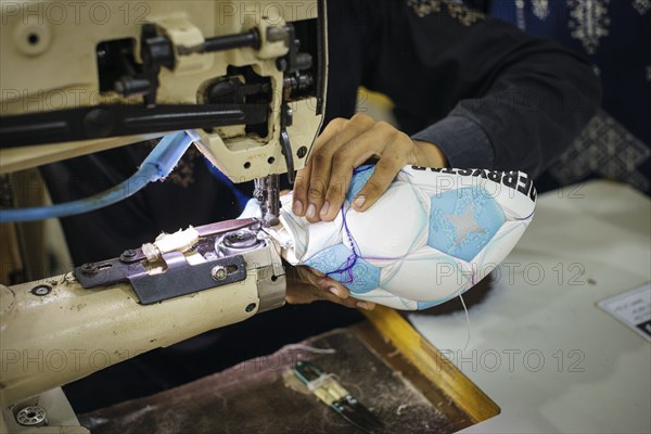 Anwar Khawaja Industries PVT. LTD produces footballs for the Bundesliga, among others. Sialkot, 23.08.2024. Photographed on behalf of the Federal Ministry for Economic Cooperation and Development