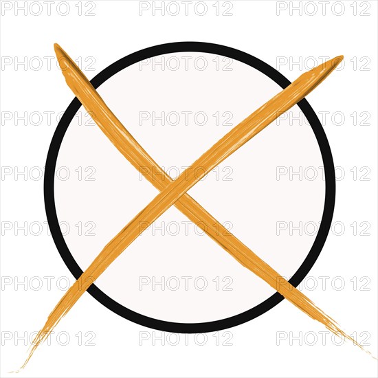 Voting cross orange