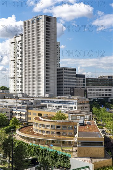 Rotterdam skyline, city centre, Erasmus MC building, Erasmus University Medical Center, clinic, hospital, university hospital, Netherlands