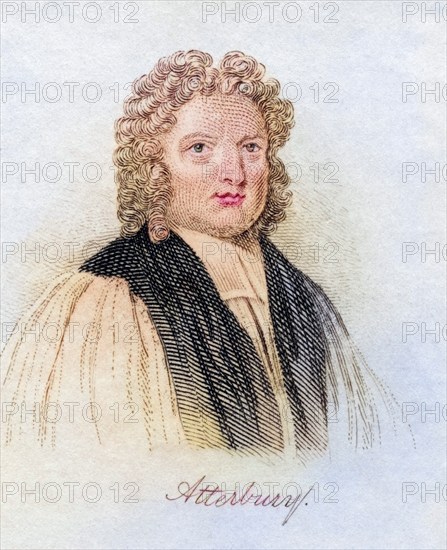 Francis Atterbury, 1663, 1732, English man of letters, politician and bishop From the book Crabbs Historical Dictionary, published 1825, Historical, digitally restored reproduction from a 19th century original, Record date not stated