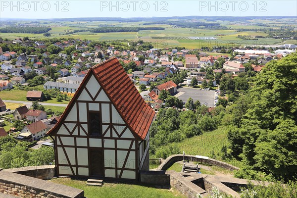 Guard tower on the castle ruins on the Schlossberg, Königsberg in Bavaria, Königsberg i.Bay, town in the district of Haßberge, Lower Franconia, Bavaria, Germany, Europe