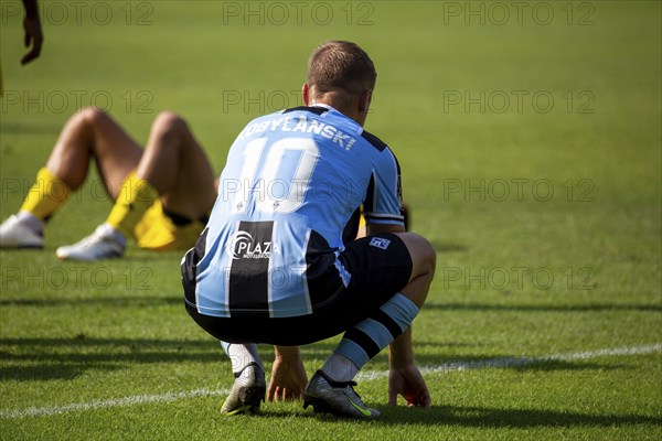 Football 3rd division, season 2024/25, matchday 4: Waldhof Mannheim against 1. FC Saarbrücken. Picture: Picture: Martin Kobylanski (10, Mannheim) exhausted and sad after the 1-0 defeat