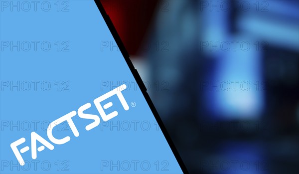 Dhaka, Bangladesh- 09 Nov 2024: Factset logo is displayed on smartphone