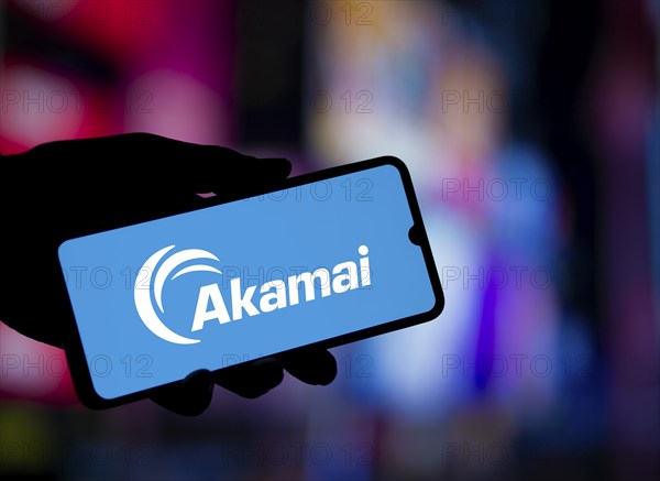 Dhaka, Bangladesh- 09 Nov 2024: Akamai logo is displayed on smartphone