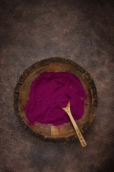 Pitaya powder, dragon fruit, freeze-dried powder, top view, no people