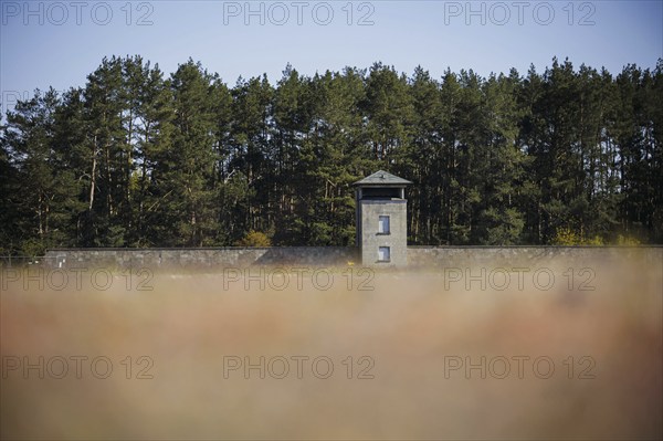 View of a watchtower at the Sachsenhausen concentration camp memorial. Oranienburg, 23.04.2024