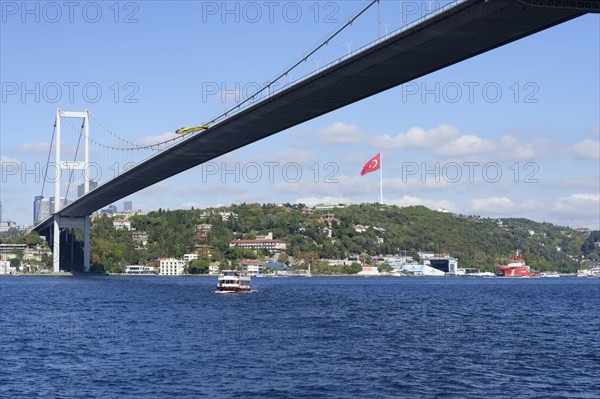 Bosphorus Bridge viewed from under, Istanbul, Turkey, Asia