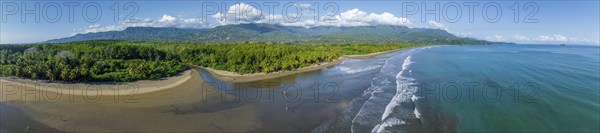 Beach and rainforest, Marino Ballena National Park, Osa National Park, dream beach and sea of the South Pacific, Puntarenas Province, Osa, Costa Rica, Central America