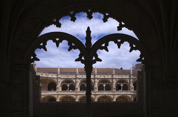 Cloister, Hieronymite monastery Mosteiro dos Jerónimos, also known as Mosteiro de Belém, Belém, Lisbon, Portugal, Europe