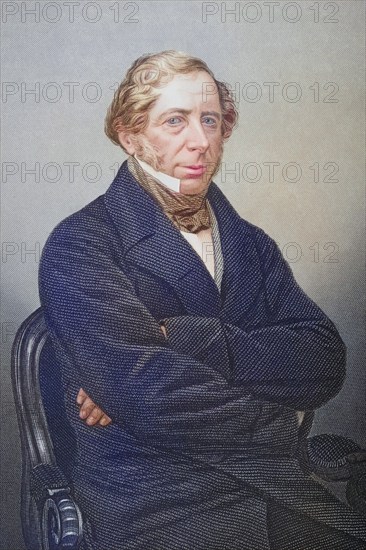 William Henry Wilson, 11th Lord Berners, 1797-1871, painted by DJ Pound after a photograph by Mayall. From the book The Drawing-Room Portrait Gallery of Eminent Personages, published in London 1859, digitally restored reproduction from a 19th century original, record date not stated