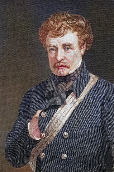 Field Marshal Colin Campbell, 1st Baron Clyde, GCB 1792 to 1863 Scottish soldier, Historical, digitally restored reproduction from a 19th century original, Record date not stated