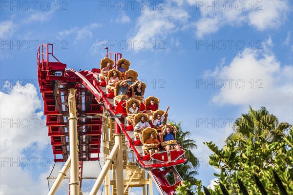 Rip Ride Rockit roller coaster at Universal Studios theme park in Orlando, Florida, USA, North America