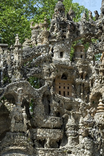 Hauterives. Postman Ferdinad Cheval's Ideal Palace, naive art, Drôme, Auvergne-Rhone-Alpes, France, Europe