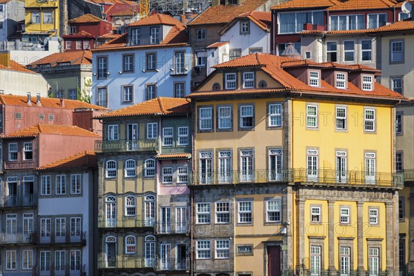 View of Portuguese traditional colorful houses in Porto city, Portugal, Europe