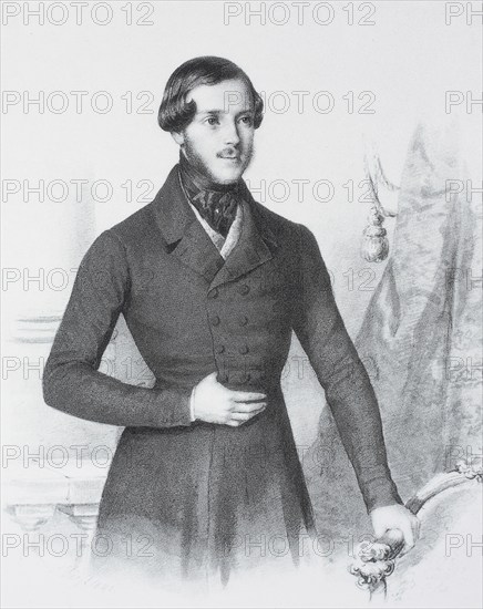 Historical, digitally restored reproduction from a 19th century original, Record date not stated, Hereditary Prince Ernst of Saxe-Coburg and Gotha, 1818, 1893