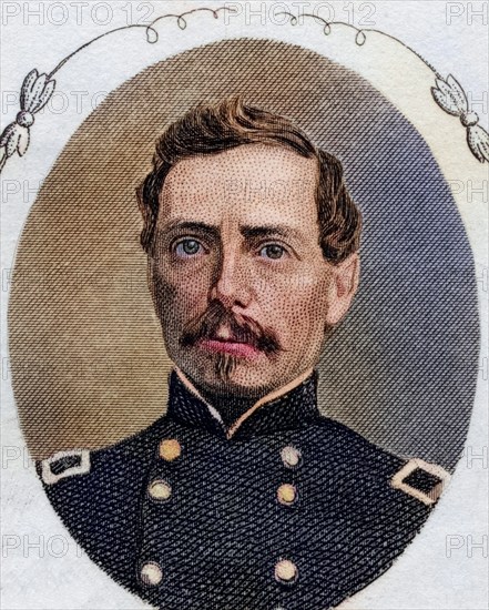 General Pierre Gustave Toutant Beauregard, 1818-1893, Confederate General in the American Civil War, Historical, digitally restored reproduction from a 19th century original, Record date not stated