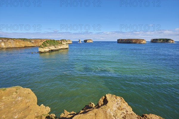 Landscape of the Bay of Islands (Warrnambool) next to the Great Ocean Road in spring, Victoria, Australia, Oceania