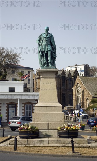 Prince Albert statue, St Peter Port, Guernsey, Channel Islands, UK, Europe