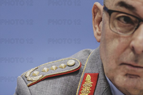 General Carsten Breuer, Inspector General of the Bundeswehr, at a federal press conference on the 'Quadriga' military exercise in Berlin, 22 April 2024