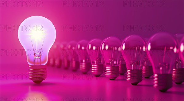 Concept of bright business idea, success and innovation. Inspiration and innovation concept, AI generated