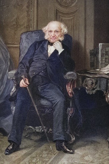 Martin Van Buren 1782 to 1862, 8th President of the United States 1837to 1841 and a founder of the Democratic Party, After a painting by Alonzo Chappel, Historic, digitally restored reproduction from a 19th century original, Record date not stated