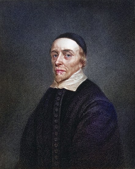 William Harvey 1578-1657, a leading English physician in the first half of the 17th century. From the book Gallery of Portraits, published in 1833, Historical, digitally restored reproduction from a 19th century original, Record date not stated