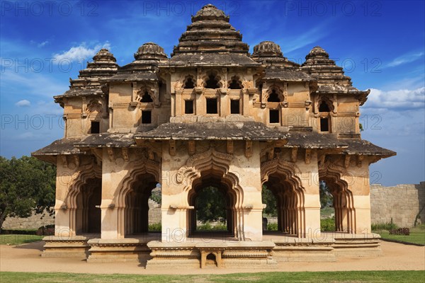 Ancient Lotus Mahal in Royal Centre. Hampi, Karnataka, India, Asia