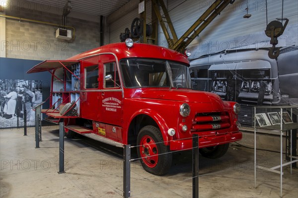 1955 Dodge Type G Le Bois du Cazier coal mine museum, Marcinelle near Charleroi, province of Hainaut, Belgium, Europe