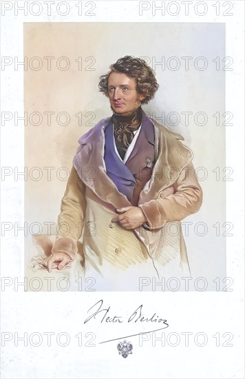 Louis Hector Berlioz (born 11 December 1803 in La Côte-Saint-Andre, Departement Isère, died 8 March 1869 in Paris) was a French composer and music critic, Historic, digitally restored reproduction from a 19th century original, Record date not stated