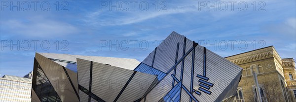 Toronto, Canada, June 5, 2021: The Royal Ontario Museum is a museum of art, world culture and natural history in Toronto, Ontario, Canada, North America