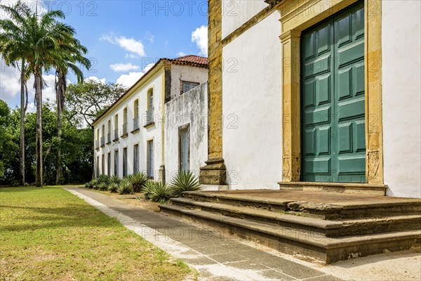 Facade of a historic baroque church located in the city of Olinda in the state of Pernambuco, Brazil, Olinda, Pernambuco, Brazil, South America