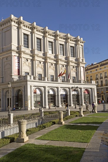 Teatro Real opera house theatre building in Plaza de Oriente, Madrid, Spain, Europe