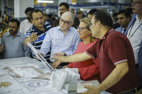 Svenja Schulze (SPD), Federal Minister for Economic Cooperation and Development, visits the textile factory Kohinoor Textile Mills Limited. Islamabad, 21.08.2024. Photographed on behalf of the Federal Ministry for Economic Cooperation and Development