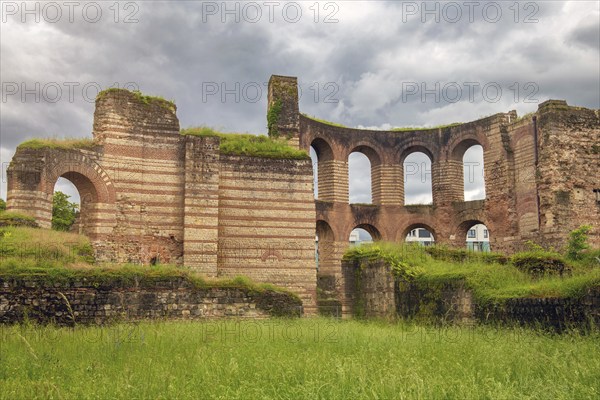 UNSECO World Heritage Site in Trier: The Imperial Baths, remains of an ancient Roman bathing complex