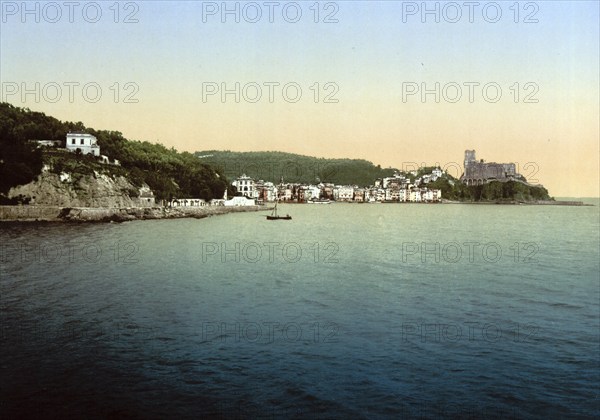 Lerici, municipality in Liguria, La Spezia, Italy, Historical, digitally restored reproduction from a 19th century original, Record date not stated, Europe