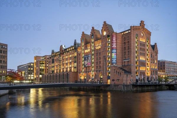 International Maritime Museum Hamburg at the Blue Hour, Hafen City, Hamburg, Germany, Europe