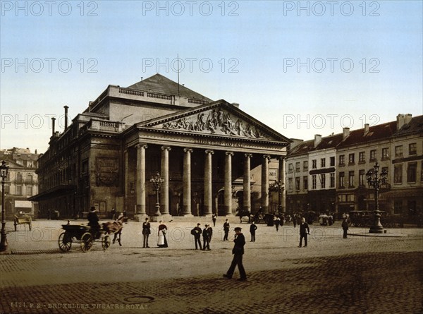 Royal Theatre, Brussels, Belgium, ca 1895, Historical, digitally restored reproduction from a 19th century original, Record date not stated, Europe