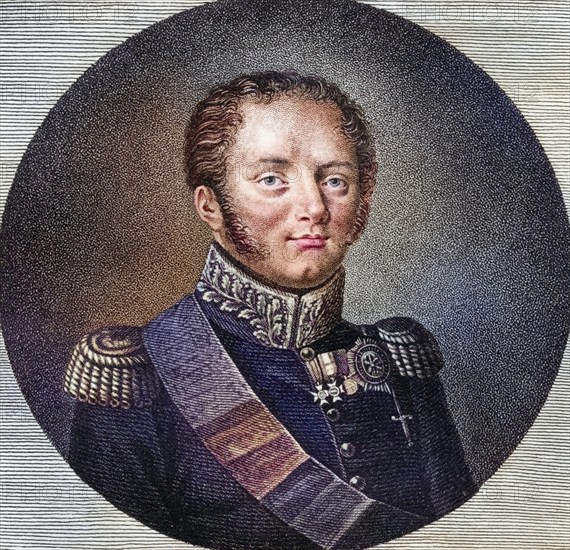 Alexander I of Russia.1777-1825. Alexander Pavlovich Romanov or Tsar Alexander I (the Blessed), Emperor of Russia, 1801-1825, Historical, digitally restored reproduction from a 19th century original, Record date not stated