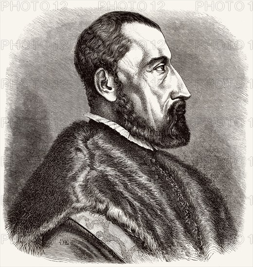 Ogier Ghiselin de Busbecq, Augerius Gislenius Busbequius, 1522-1592, flämischer Schriftsteller, Kräutersammler und Diplomat