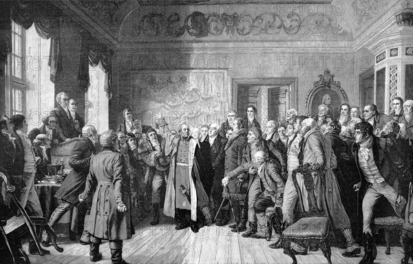 Graf Yorck von Wartenburg addressing the East Prussian Estates on 5 February 1813, Graf Yorck von Wartenburg in der Versammlung der ostpreußischen Stände zu Königsberg am 5. Februar 1813