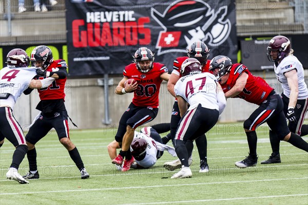 European League of Football, ELF/ Game : Rhein Fire  at  Helvetic Guards on 27. Aug.  2023, in the Lidl Sportpark , Wil , Switzerland, Europe