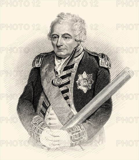 Admiral der Flotte John Jervis, 1. Graf von St. Vincent, 1735-1823, Admiral in der Königlichen Marine